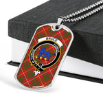 Bruce Modern Scottish Clan Tartan Military Necklace, Tartan Military Dog Tag Necklace Jewelry, Personalized Dog Tag, Custom Military Dog Tags, Personalized Dog Tags For Humans