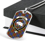 Bethune Scottish Clan Tartan Military Necklace, Tartan Military Dog Tag Necklace Jewelry, Personalized Dog Tag, Custom Military Dog Tags, Personalized Dog Tags For Humans