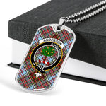 Anderson Ancient Scottish Clan Tartan Military Necklace, Tartan Military Dog Tag Necklace Jewelry, Personalized Dog Tag, Custom Military Dog Tags, Personalized Dog Tags For Humans