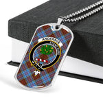 Anderson Modern Scottish Clan Tartan Military Necklace, Tartan Military Dog Tag Necklace Jewelry, Personalized Dog Tag, Custom Military Dog Tags, Personalized Dog Tags For Humans