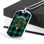 Abercrombie Scottish Clan Tartan Military Necklace, Tartan Military Dog Tag Necklace Jewelry, Personalized Dog Tag, Custom Military Dog Tags, Personalized Dog Tags For Humans