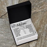 Mom Necklace -To My Mom - I Need To Say I Love You, Mom... I Do - Mother's Day Gift Mother's Day CZ Cross Necklace