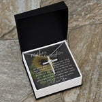 Mom Necklace Gift, Mothers's Day Necklace - Special Bond Mother's Day CZ Cross Necklace