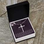 Daughter Necklace, Daughter loss of mom necklace gift, mother passing, loss of mother, sympathy In Memory Of Your Mother Necklace Mother's Day CZ Cross Necklace