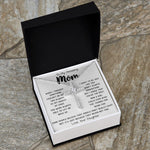 To My Amazing Mom Necklace From Son Little Boy You Taught Me Right Mom Birthday Gift For Her Mother's Day Necklace Mother's Day CZ Cross Necklace