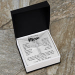 To My Loving Mom Necklace Gift I Need To Say Mom I Love You Gift For Her Mother's Day Necklace Mother's Day CZ Cross Necklace