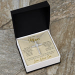 To My Loving Mom Necklace You Are Important To Me Gift For Her Mother's Day Mother's Day Necklace Mother's Day CZ Cross Necklace