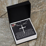 To My Bonus Mom Necklace, Thank You For Everything Mother's Day Gift For Mom Mother's Day CZ Cross Necklace