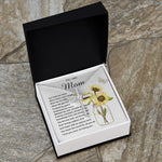 Mom Necklace Gift - To My Mom - You Mean The World For All You Do Mother's Day Necklace Mother's Day CZ Cross Necklace