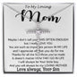 To My Loving Mom - Important Person In My Life Mother's Day Gift From Son Necklace Mother's Day CZ Cross Necklace