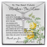 Mother-In-Law Necklace, Thank You To Mother-In-Law Necklace Gift Mother's Day CZ Cross Necklace
