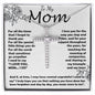 Mom Necklace -To My Mom - I Need To Say I Love You, Mom... I Do - Mother's Day Gift Mother's Day CZ Cross Necklace