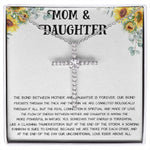 Mom Necklace, Mother Daughter Necklace, Gift For Mom, Mom Necklace, Birthday Gift Necklace Mother's Day CZ Cross Necklace
