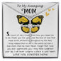 Mom Necklace Gift - To My Amazing Mom - From Son - Beautiful Gift Set Mom Necklace Mother's Day CZ Cross Necklace