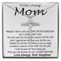 To My Loving Mom - Important Person In My Life Mother's Day Gift From Daughter Necklace Mother's Day CZ Cross Necklace