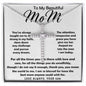 To My Beautiful Mom Necklace The Best Mom Anyone Could Wish For, Mother's Day Gift Necklace Mother's Day CZ Cross Necklace
