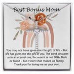 Mom Necklace, Best Mother's Day Gift - Stepmom Necklace, Bonus Mom Necklace Gift For Stepmom Neckalce Mother's Day CZ Cross Necklace