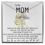 Mom Necklace Gift - To My Mom Necklace - Thank You For Giving Me The Best Things In Life Mother's Day CZ Cross Necklace
