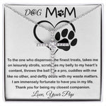 Mom Necklace - To My Dog Mom - Love You Always And Forever - Mother's Day Gift Mother's Day CZ Cross Necklace