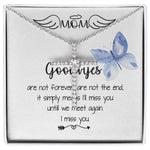 Mom Necklace - I'll Miss You Untill We Meet Again - Mother's Day Gift Mother's Day CZ Cross Necklace