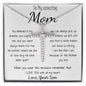 Mom Necklace - Gift for Mom from Son Mother's Day CZ Cross Necklace