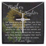 Mom Necklace Gift, Mothers's Day Necklace - Special Bond Mother's Day CZ Cross Necklace