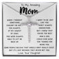 To My Amazing Mom Necklace From Son Little Boy You Taught Me Right Mom Birthday Gift For Her Mother's Day Necklace Mother's Day CZ Cross Necklace