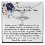 Mother-In-Law Necklace, Necklace Gift For Future Mother-In-Law From Future Son-In-Law, To My Future Mother-In-Law Mother's Day CZ Cross Necklace