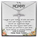 Mommy Necklace, To My Mommy Necklace, Gift For Mom To Be Necklace, Gift For First Time Mom, Expecting Mother Necklace, New Mom Necklace Gift Mother's Day CZ Cross Necklace