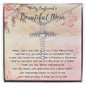 To My Boyfriend's Beautiful Mom Necklace - The Boy You Raised Into An Incredible Man - Necklace Gift For Boyfriend's Mom, Mother's Day Necklace Mother's Day CZ Cross Necklace