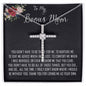 To My Bonus Mom Necklace, Thank You For Everything Mother's Day Gift For Mom Mother's Day CZ Cross Necklace