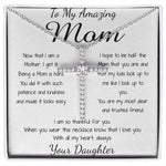 Mom Necklace - To My Amazing Mom Gorgeous Necklace for Mom from Daughter Mother's Day Gift Mother's Day CZ Cross Necklace