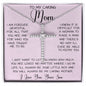 Gift For Caring Mom Form Son, To My Mom Necklace Gift For Mother's Day Mother's Day CZ Cross Necklace