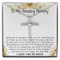 Mommy Necklace, To My Amazing Mommy Gift Necklace, 1st Mother’s Day Present For New Mom From New Born Baby, Sentimental Gift From Baby To Mom, New Mommy Gift Mother's Day CZ Cross Necklace