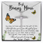 Stepmom Necklace, To My Bonus Mom Gift Neckalce, Thank For You Loving Me As Your Own Mother's Day CZ Cross Necklace