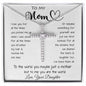 To My Mom - To The World You Maybe Just A Mother But To Me You Are The World Mother's Day Necklace Mother's Day CZ Cross Necklace