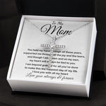 Mom Necklace - To My Mom - Love You Always And Forever Mother's Day CZ Cross Necklace