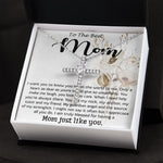 Mom Necklace, Best Mother's Day Gift - To My Mom Best Necklace Mother's Day CZ Cross Necklace