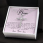 Gift For Mom From Son To My Caring Mum Necklace, Gift For Mother's Day Jewelry Mother's Day CZ Cross Necklace