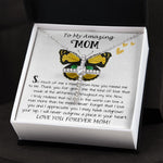 Mom Necklace Gift - To My Amazing Mom - From Son - Beautiful Gift Set Mom Necklace Mother's Day CZ Cross Necklace