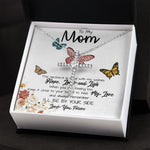 To My Mom Necklace, I'll Be By Your Side, To My Mom Gift Necklace Mother's Day CZ Cross Necklace