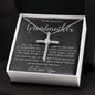 Grandmother Necklace, To My Beautiful Grandmother Necklace, Mother's Day Gift For Grandmother, Thank You Mother's Day CZ Cross Necklace