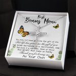 Stepmom Necklace, To My Bonus Mom Gift Neckalce, Thank For You Loving Me As Your Own Mother's Day CZ Cross Necklace