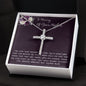 Daughter Necklace, Daughter loss of mom necklace gift, mother passing, loss of mother, sympathy In Memory Of Your Mother Necklace Mother's Day CZ Cross Necklace