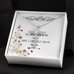 Mom Necklace - I'll Hold You In My Heart Mother's Day Gift Mother's Day CZ Cross Necklace