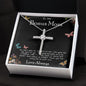 To My Bonus Mom Necklace Love Always Greatest Mother's Day Gift Necklace Mother's Day CZ Cross Necklace