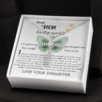 Mom Necklace Gift - Daughter Gift To Best Mom, You Gave Me The Wings To Fly Mom Necklace Mother's Day CZ Cross Necklace