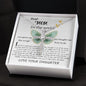 Mom Necklace Gift - Daughter Gift To Best Mom, You Gave Me The Wings To Fly Mom Necklace Mother's Day CZ Cross Necklace