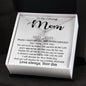 To My Loving Mom - Important Person In My Life Mother's Day Gift From Son Necklace Mother's Day CZ Cross Necklace