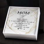 Mom Necklace - Love You Always And Forever Mother's Day Gift Mother's Day CZ Cross Necklace